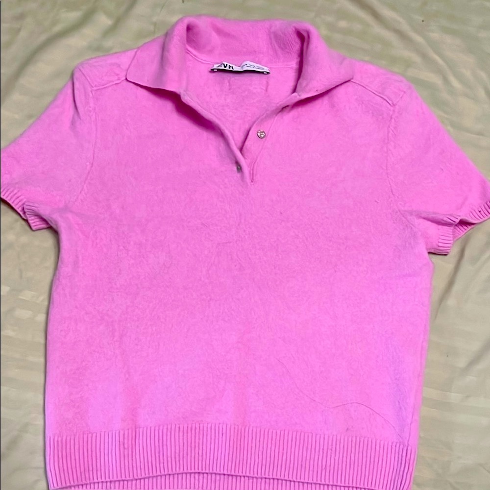 Zara Blush Pink Knit Sweater